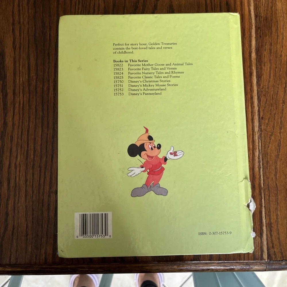 Vintage Disneys Fantasyland Childrens Book Golden Treasury Hardcover 1989